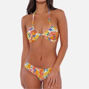 Swim Systems XL Bikini Kendall Convertible Bandeau AND Hazel in Beach Blooms NWT